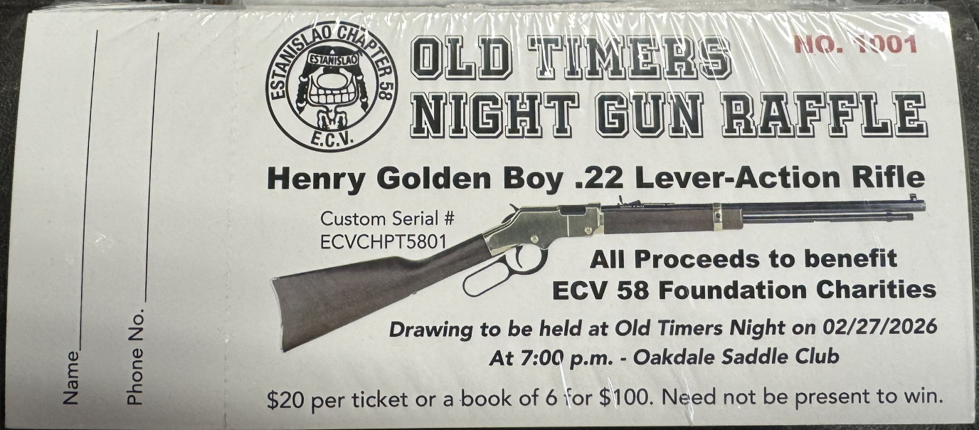Old Timers Night Gun Raffle - Henry Golden Boy .22 Lever-Action Rifle